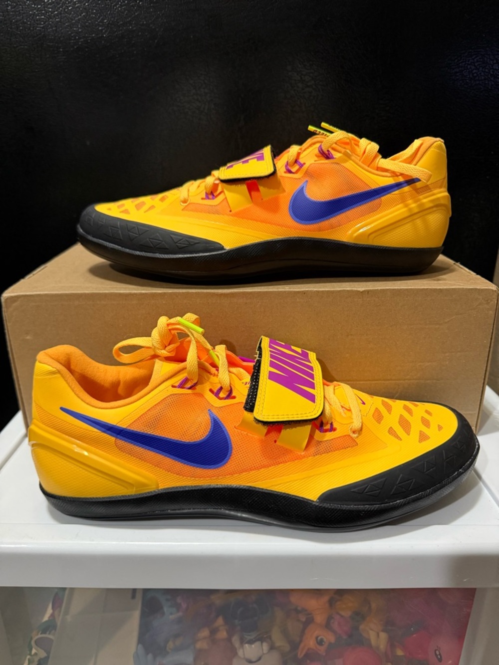 Nike Zoom Rival SD 2 Citron Indigo Throwing Track Shoes FZ9665-800 Men Size 9